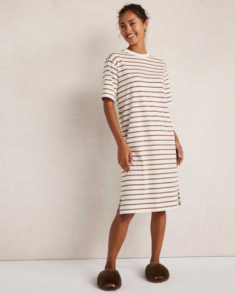 Organic Cotton Jersey Striped T-Shirt Dress