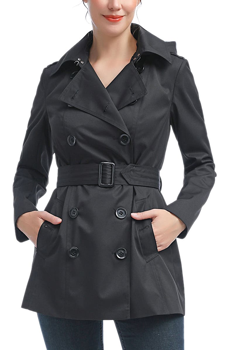 Kimi & Kai Women's Noa Short Trench Coat, Alternate, color, Black