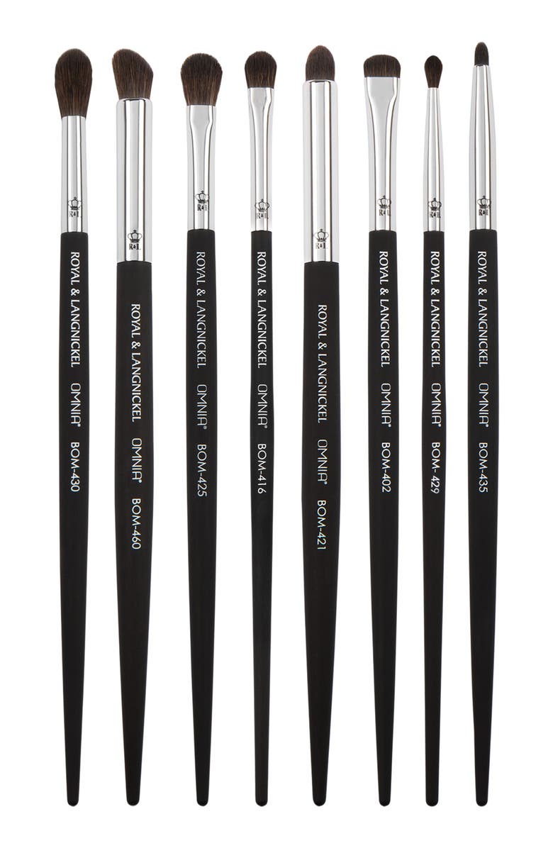 OMNIA Brush Pro Deluxe Blending Makeup Brush Set, Main, color, Black