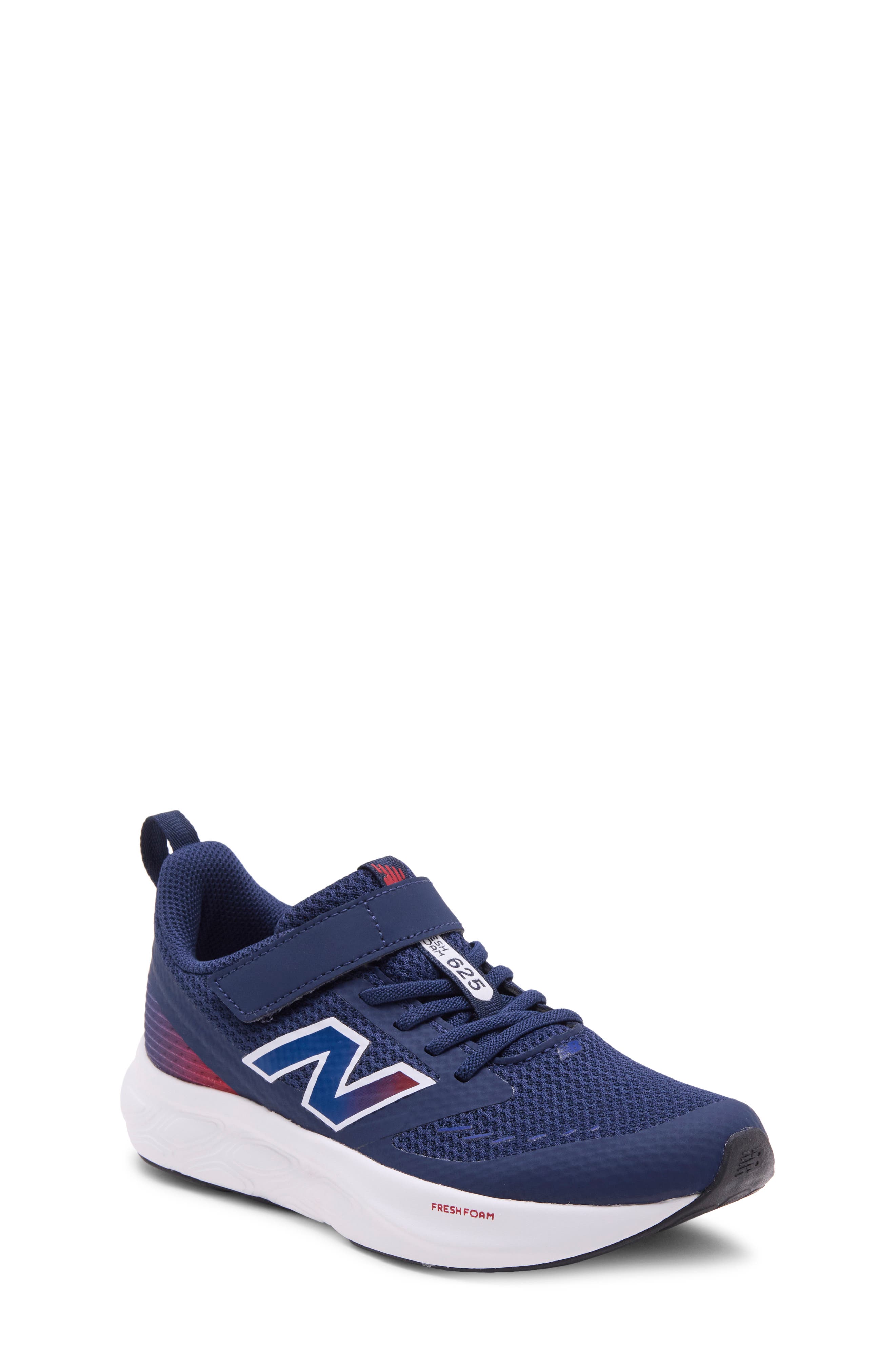 Kids' 625 Sneaker, Main, color, NB NAVY/ TEAM RED