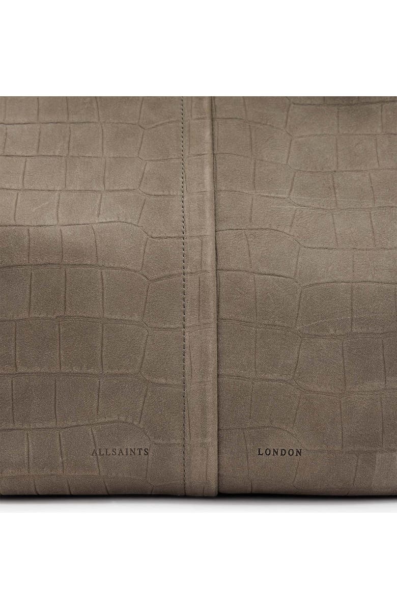 AllSaints Phoenix Crocodile Embossed Leather Tote, Alternate, color,