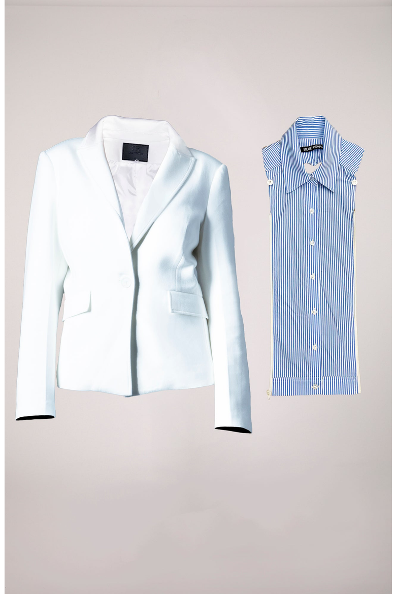 Helen Blazer in Whipped Cream With Removable Shirt Insert, Alternate, color, Whipped Cream