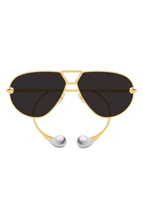 64mm Aviator Sunglasses