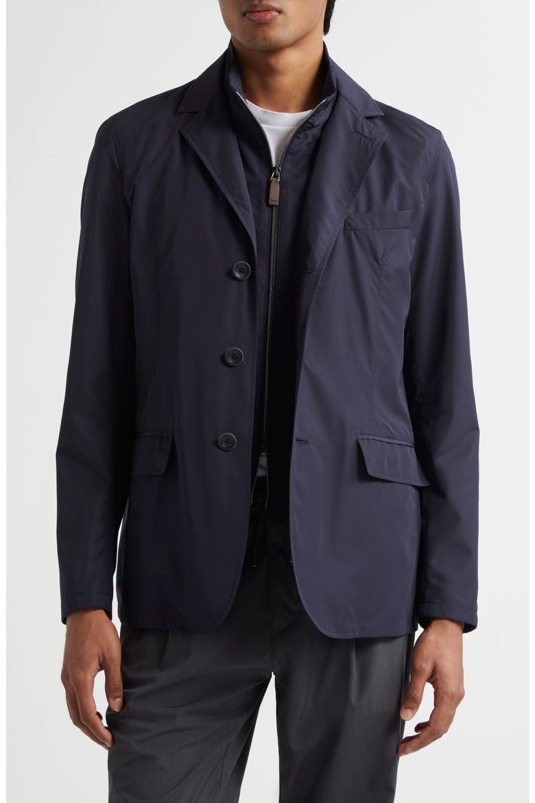Byron Blazer with Removable Bib, Main, color, NAVY