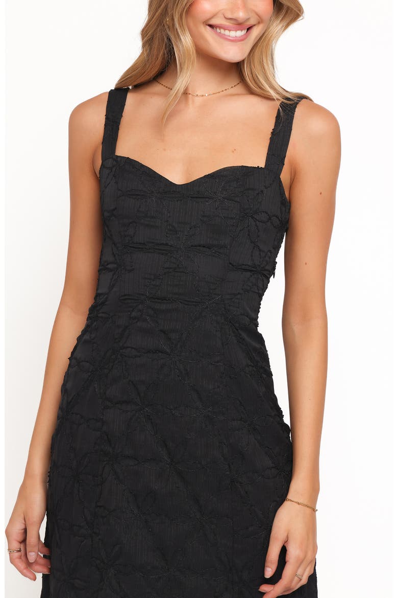 Beryl Floral Embroidered Maxi Sundress, Alternate, color, BLACK