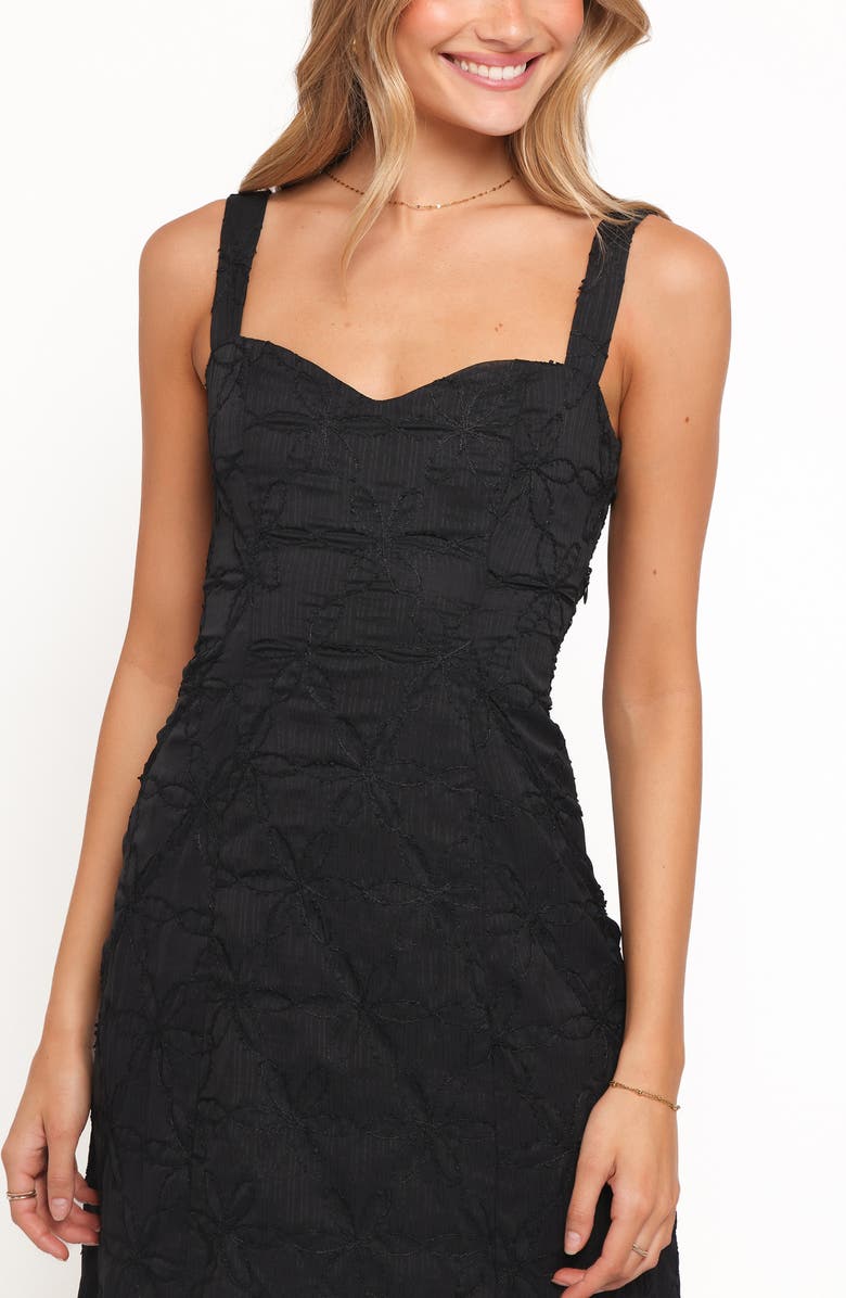 Petal & Pup Beryl Floral Embroidered Maxi Sundress, Alternate, color, Black