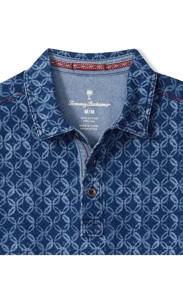 Tommy Bahama Indigo Tiles Cotton Polo, Alternate, color, Indigo