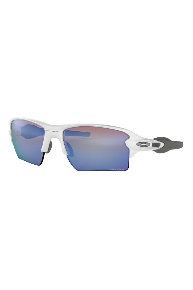 Flak® 2.0 XL 59mm Prizm™ Polarized Rectangular Sunglasses, Alternate, color, WHITE