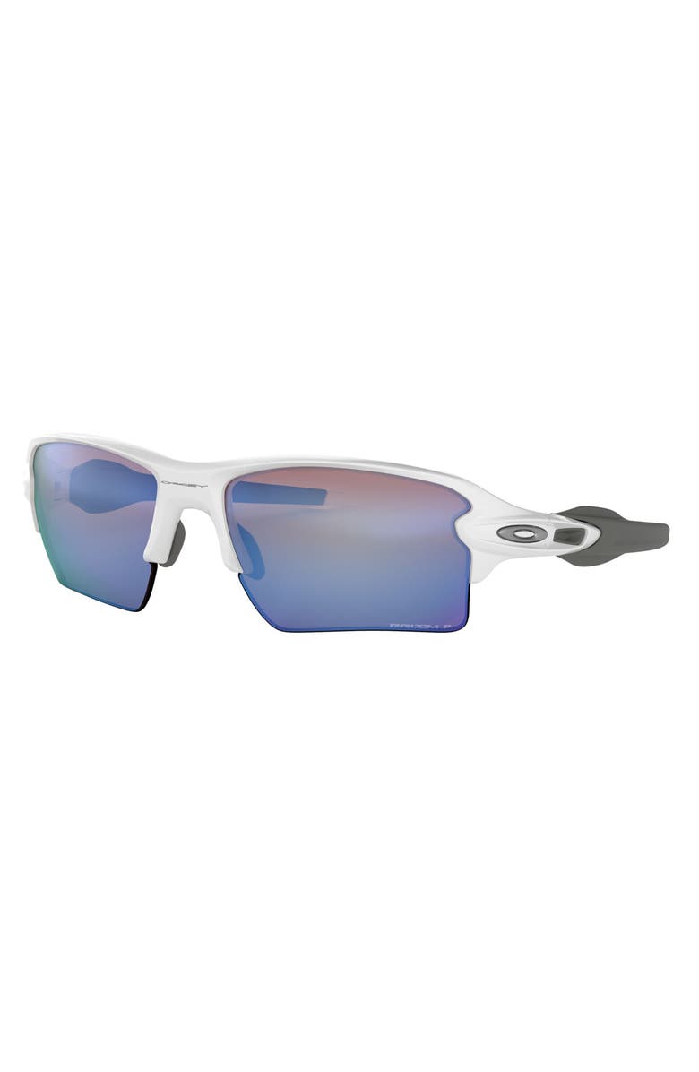Oakley Flak<sup>®</sup> 2.0 XL 59mm Prizm<sup>™</sup> Polarized Rectangular Sunglasses, Alternate, color, White