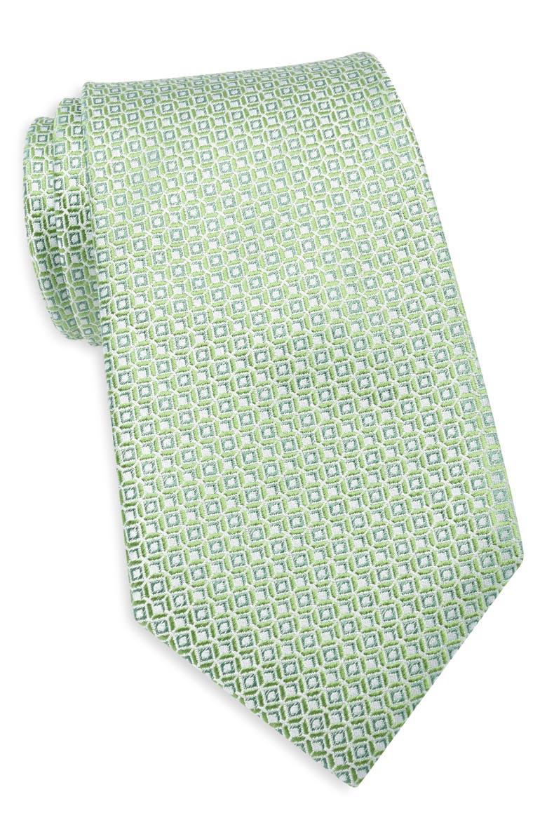 Duchamp Neat Jacquard Silk Tie, Main, color, Green