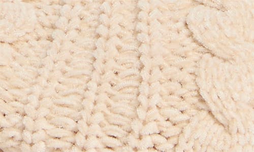 Nine West Chenille Slouchy Cable Knit Cap In Neutral