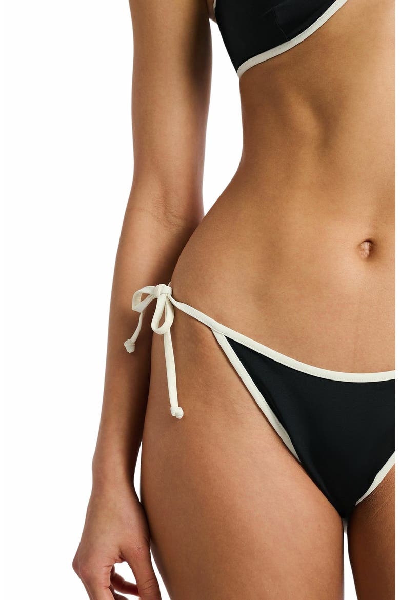 Cleo Bikini Bottom, Alternate, color, BLACK/EGRET