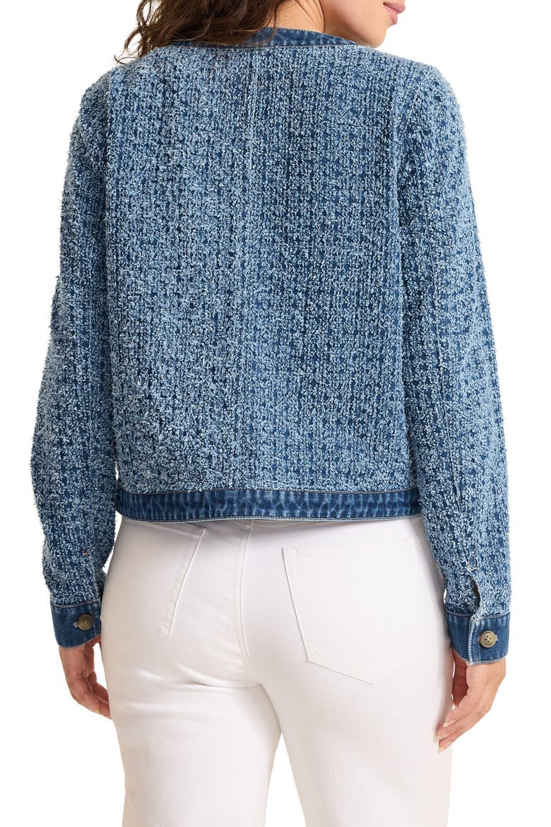 Cotton Tweed Denim Jacket, Alternate, color, MEDIUM WASH