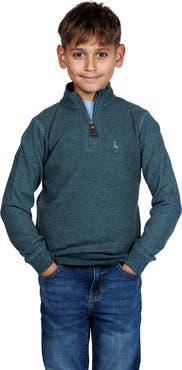 TailorByrd Kids' Knit Quarter-Zip Pullover