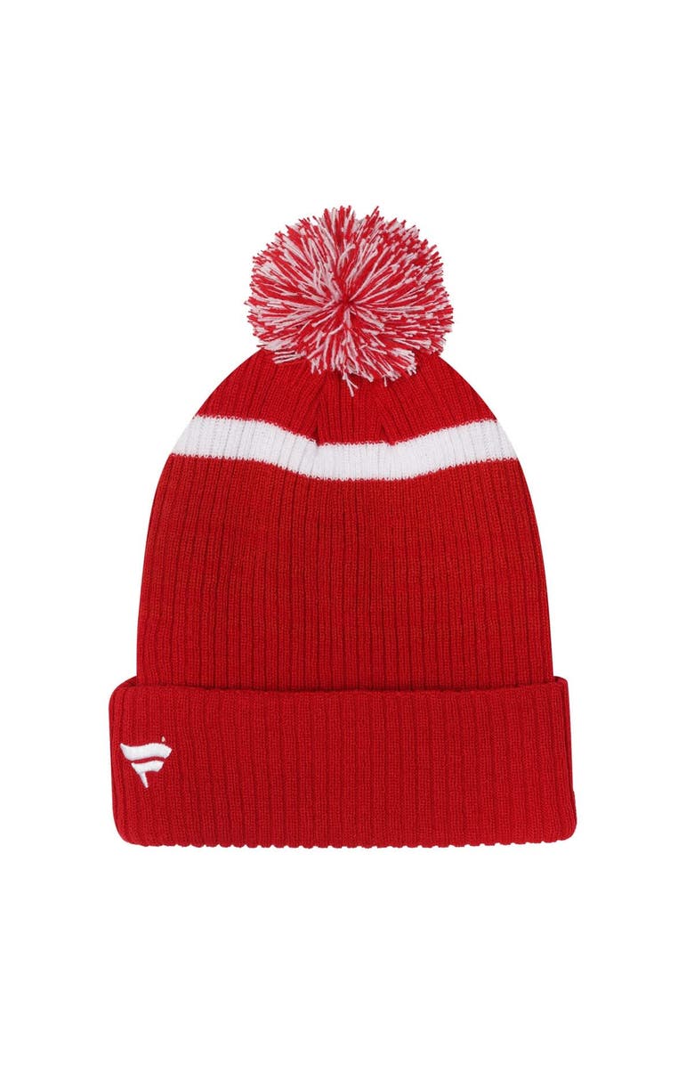 FANATICS Youth Fanatics Red Detroit Red Wings 2025 NHL Stadium Series Team Cuffed Knit Hat with Pom, Alternate, color, 