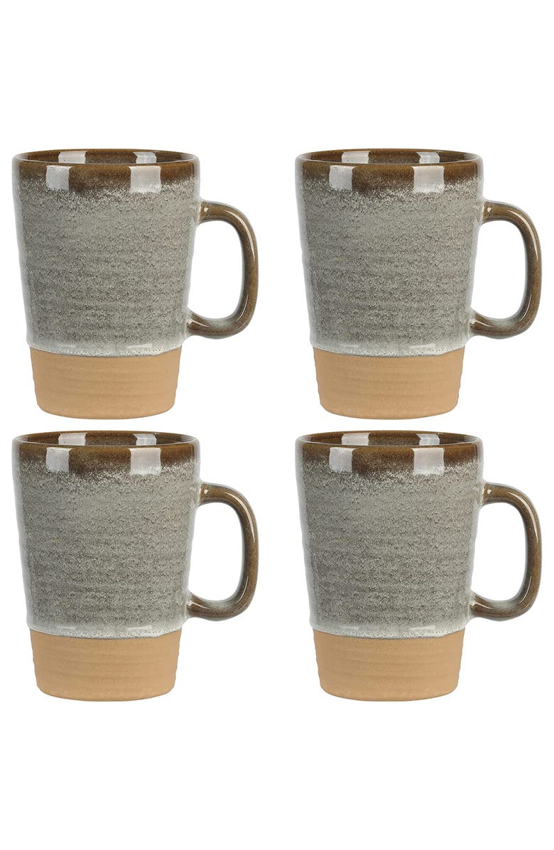 Gibson Elite Dreamweaver 4 Piece 17 Ounce Round Earthenware Mug Set, Main, color,