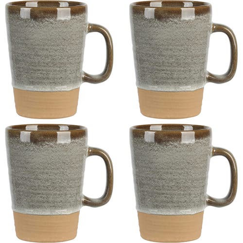 Gibson Elite Dreamweaver 4 Piece 17 Ounce Round Earthenware Mug Set In Multi
