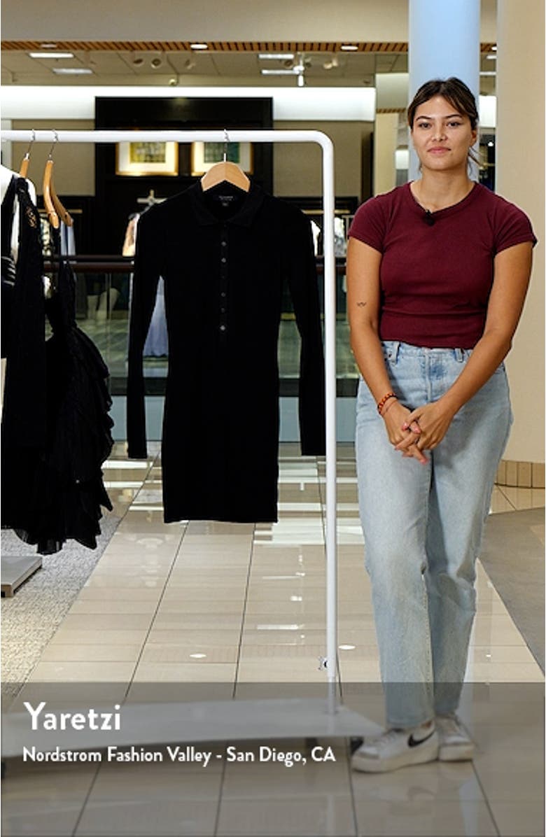 Holly Long Sleeve Rib Polo Dress, sales video thumbnail