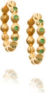 Christina Alexiou Demetra Tsavorite Hoop Earrings