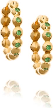 Christina Alexiou Demetra Tsavorite Hoop Earrings