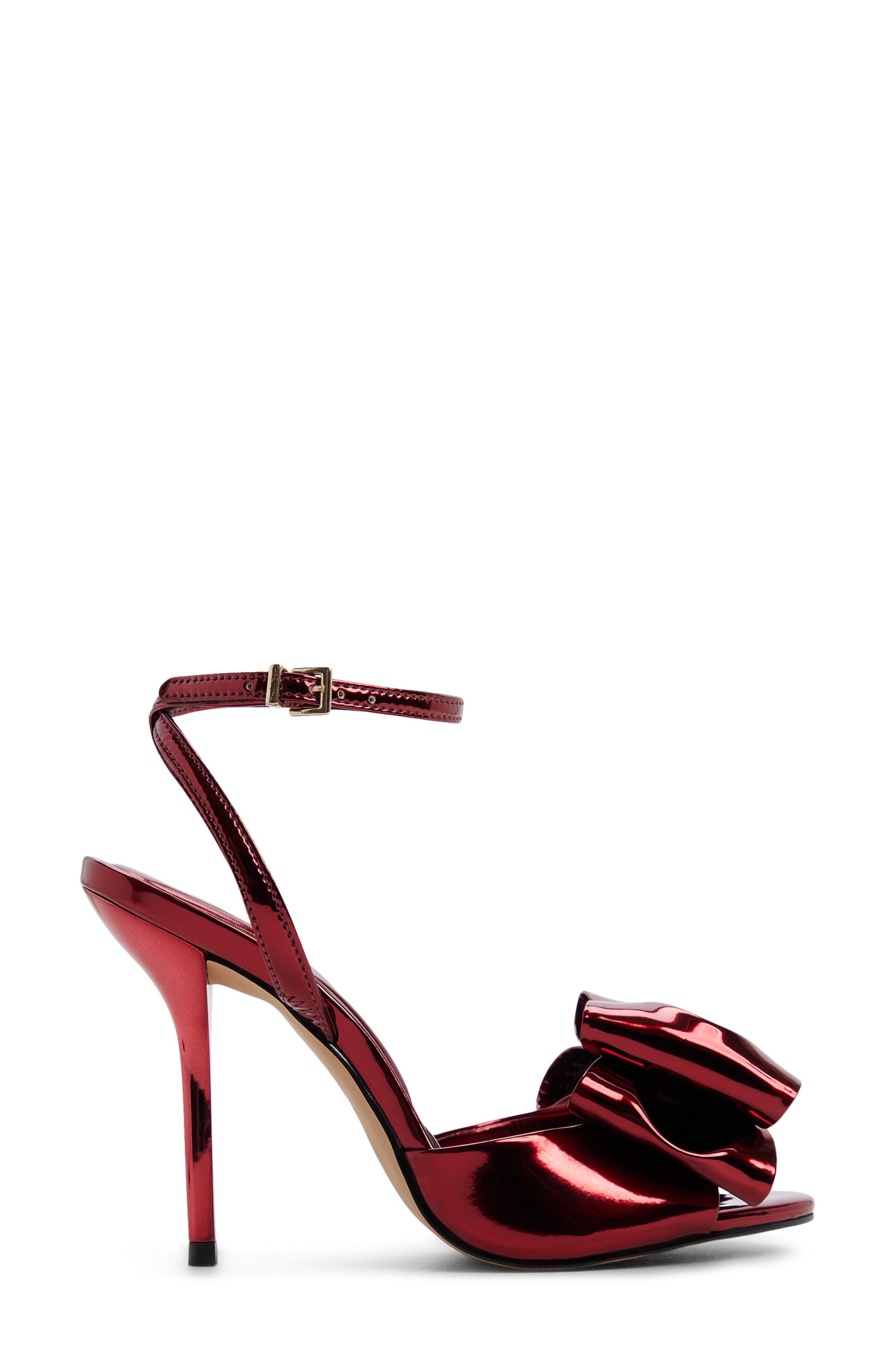 ALDO Tinsletta Ankle Strap Sandal, Alternate, color, Medium Red