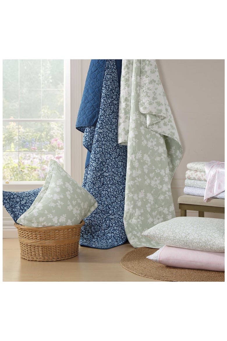 Mila Set of 2 European Shams, Alternate, color, LIGHT GREEN
