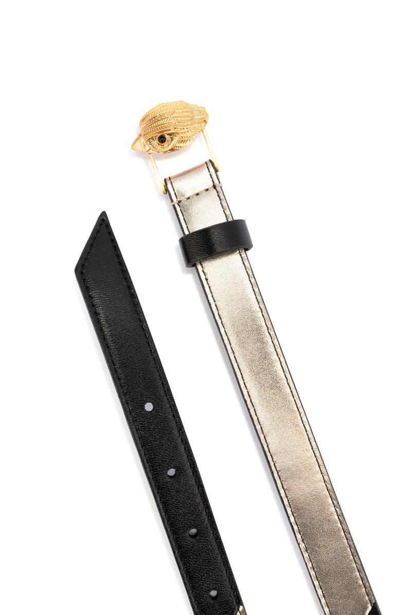 Kurt Geiger London Patchwork Eagle Leather Belt, Alternate, color,