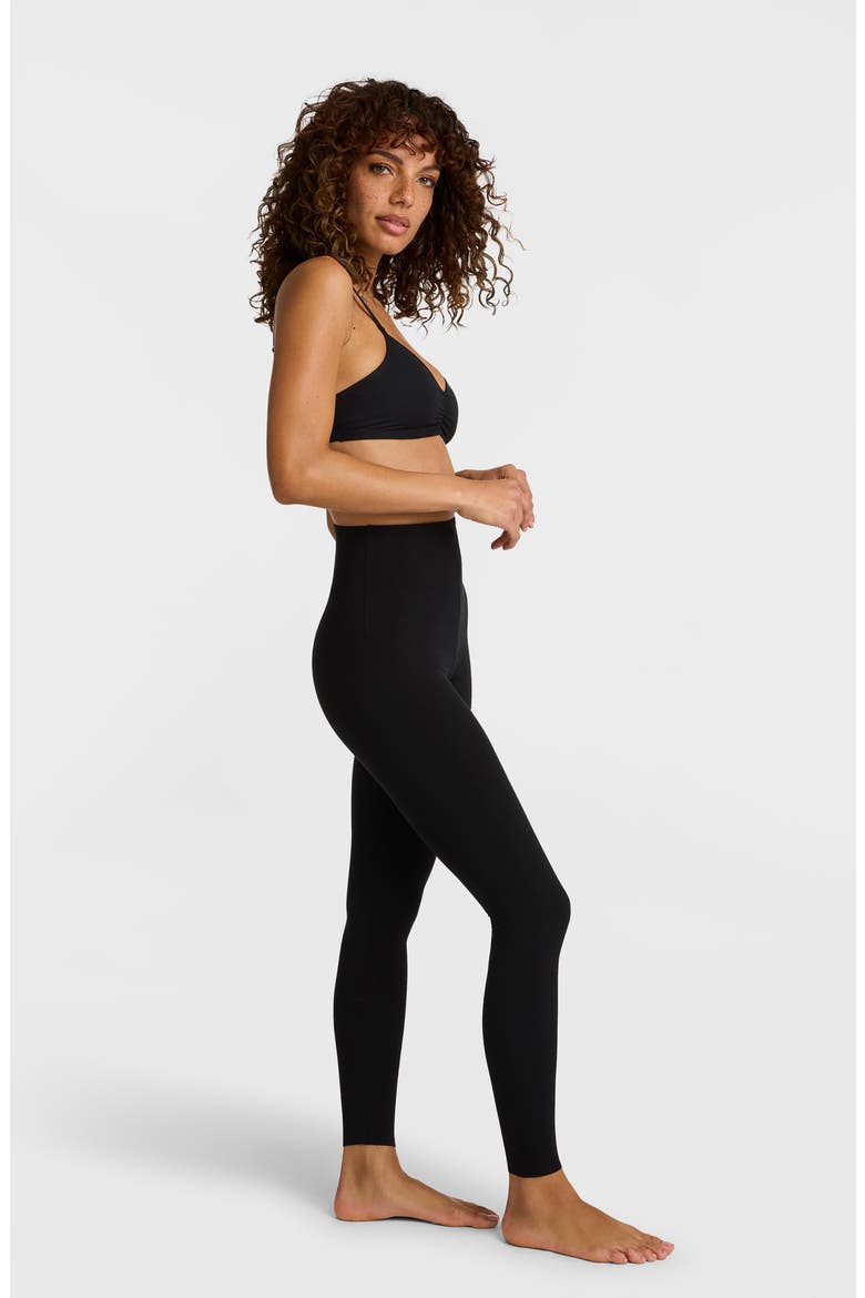 Stretch Cotton Leggings, Alternate, color, BLACK