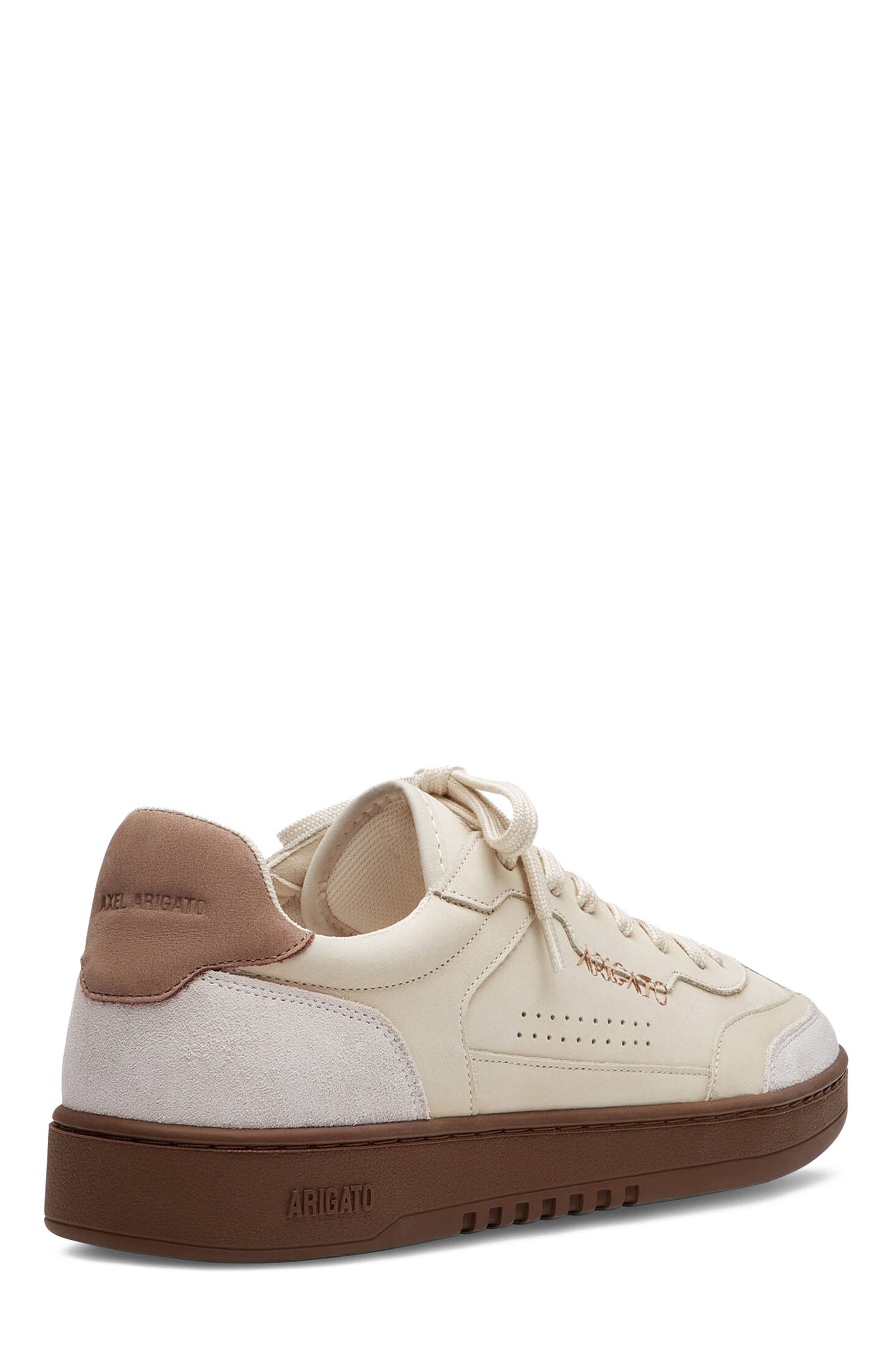 Axel Arigato Dice T-Toe Leather Sneaker, Alternate, color, Light Grey/Beige