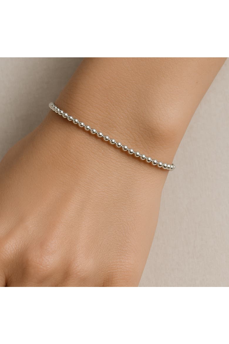 Sterling Silver Bead Ball Bracelet, Alternate, color, Silver