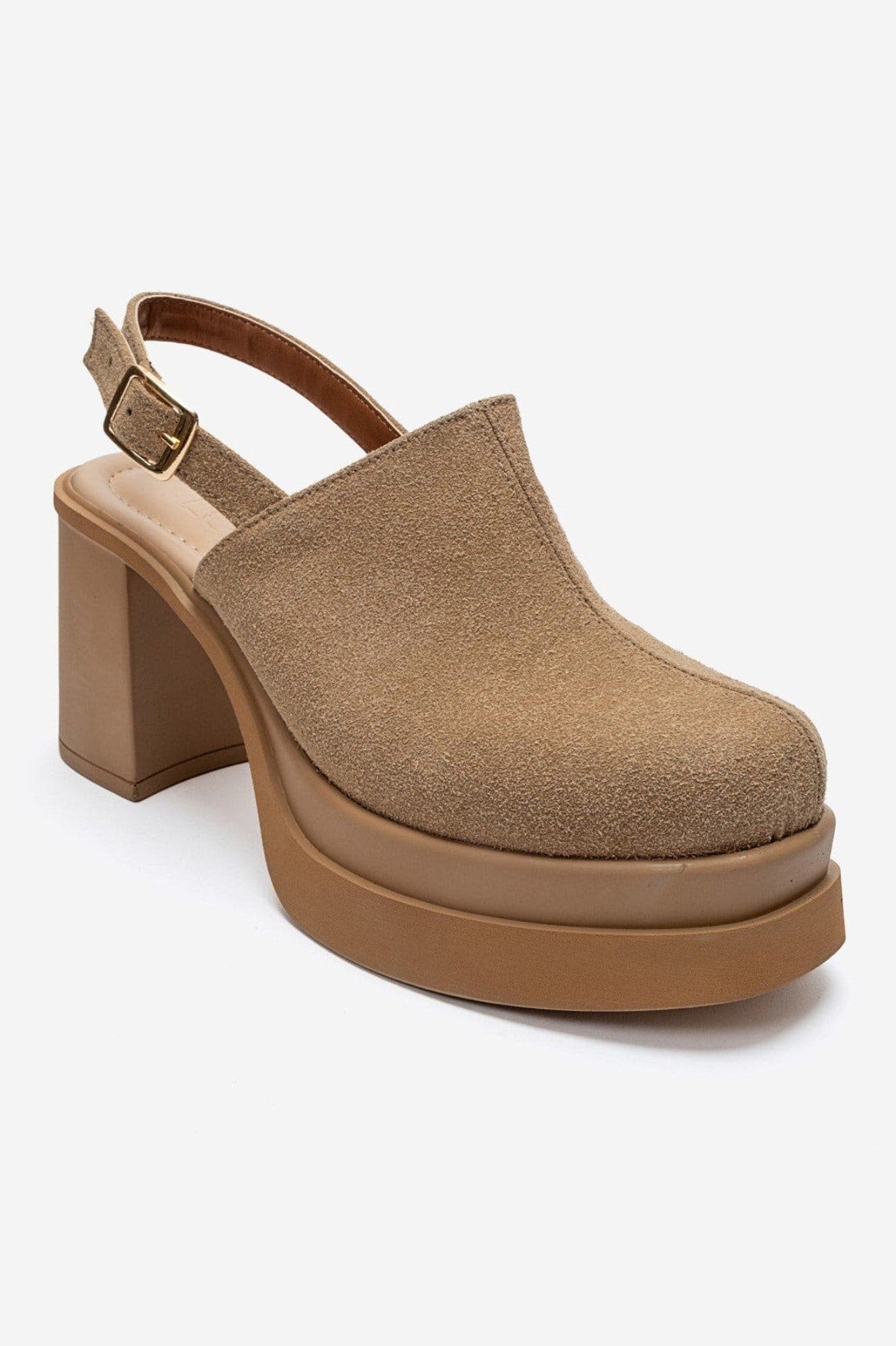 Bavix Block Heel Platform Sandal, Alternate, color, Cognac Suede