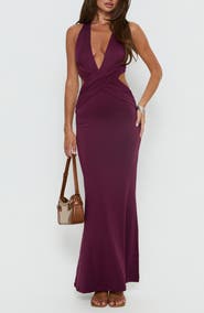 Princess Polly Bambia Cutout Sleeveless Gown