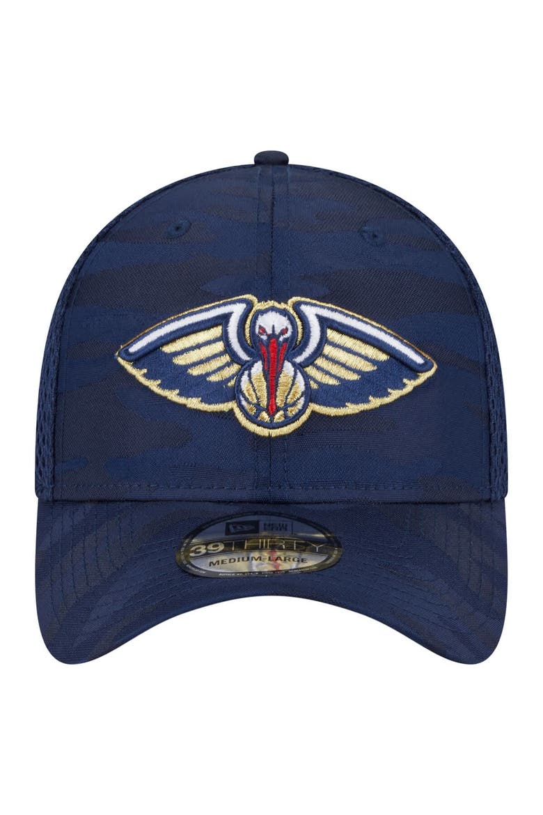 Men's New Era  Navy New Orleans Pelicans Subtle Camo 39THIRTY Flex Hat, Alternate, color, Navy