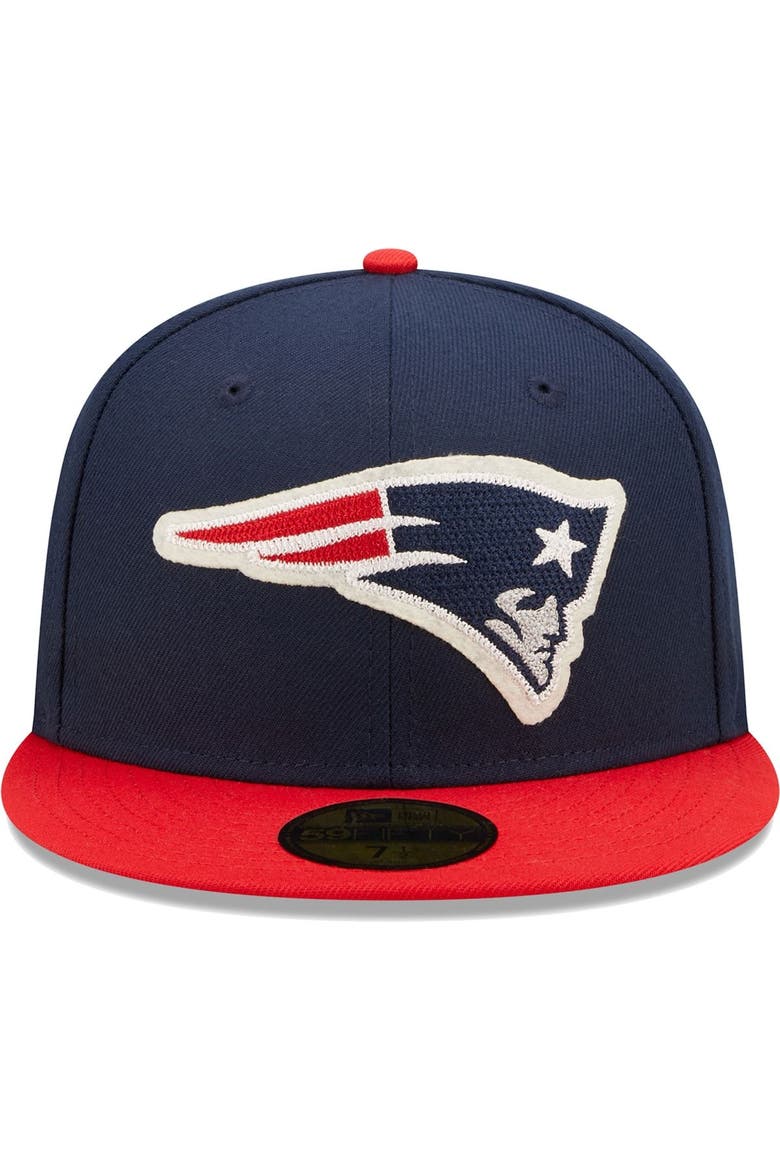 Men's New Era Navy/Red New England Patriots Super Bowl XXXVI Letterman 59FIFTY Fitted Hat, Alternate, color, Navy