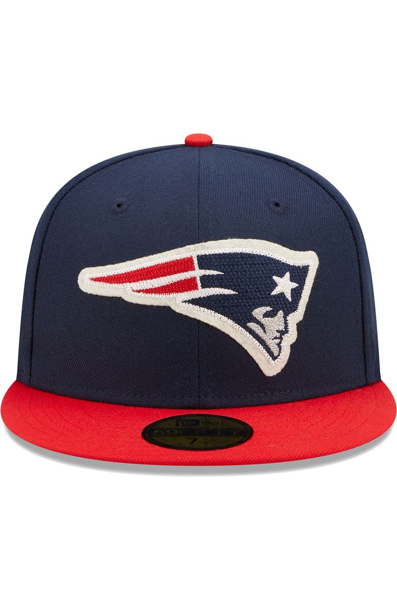 New Era Men's New Era Navy/Red New England Patriots Super Bowl XXXVI Letterman 59FIFTY Fitted Hat, Alternate, color,
