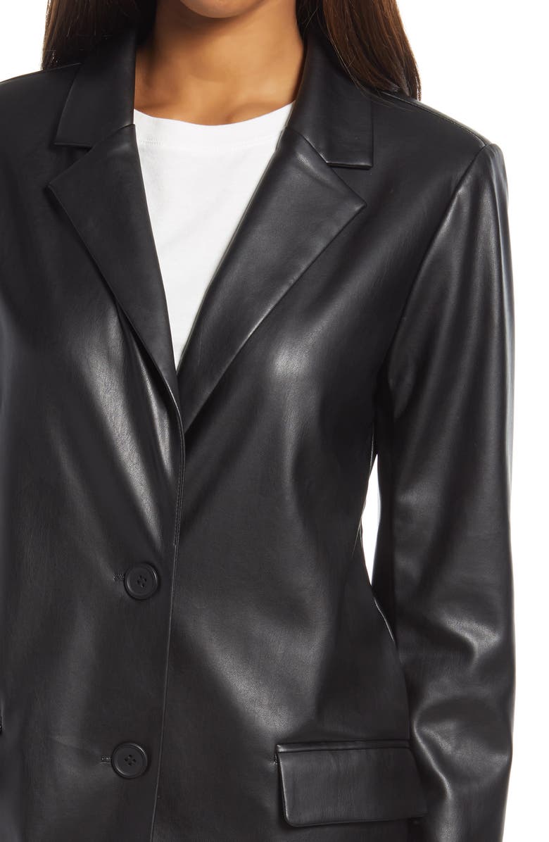 BB Dakota by Steve Madden BB Dakota Model Behavior Faux Leather Coat, Alternate, color, 