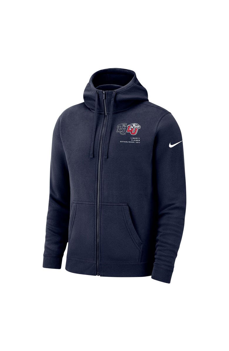 Nike Men's Nike Navy Liberty Flames Club Full-Zip Hoodie, Alternate, color, 