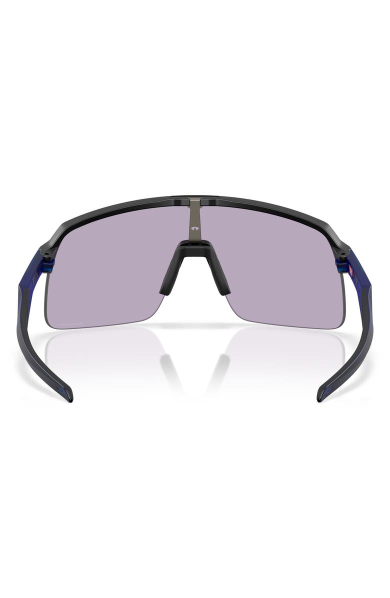 Oakley Sutro Lite Low Bridge Fit 139mm Prizm<sup>™</sup> Semi Rimless Wrap Shield Sunglasses, Alternate, color, Black Grey