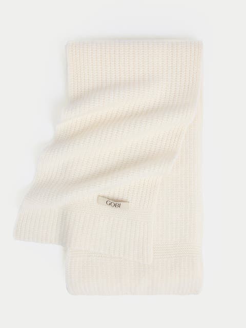 Wide Rib Knit Scarf