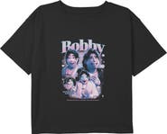 KPop Demon Hunters Girl's KPop Demon Hunters Bobby World's Best Manager Hearts Graphic T-Shirt