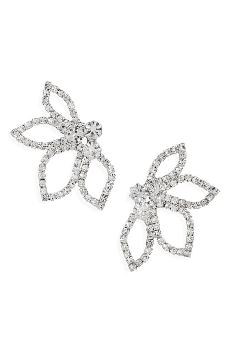 CRISTABELLE Crystal Petal Earrings, Main, color, 