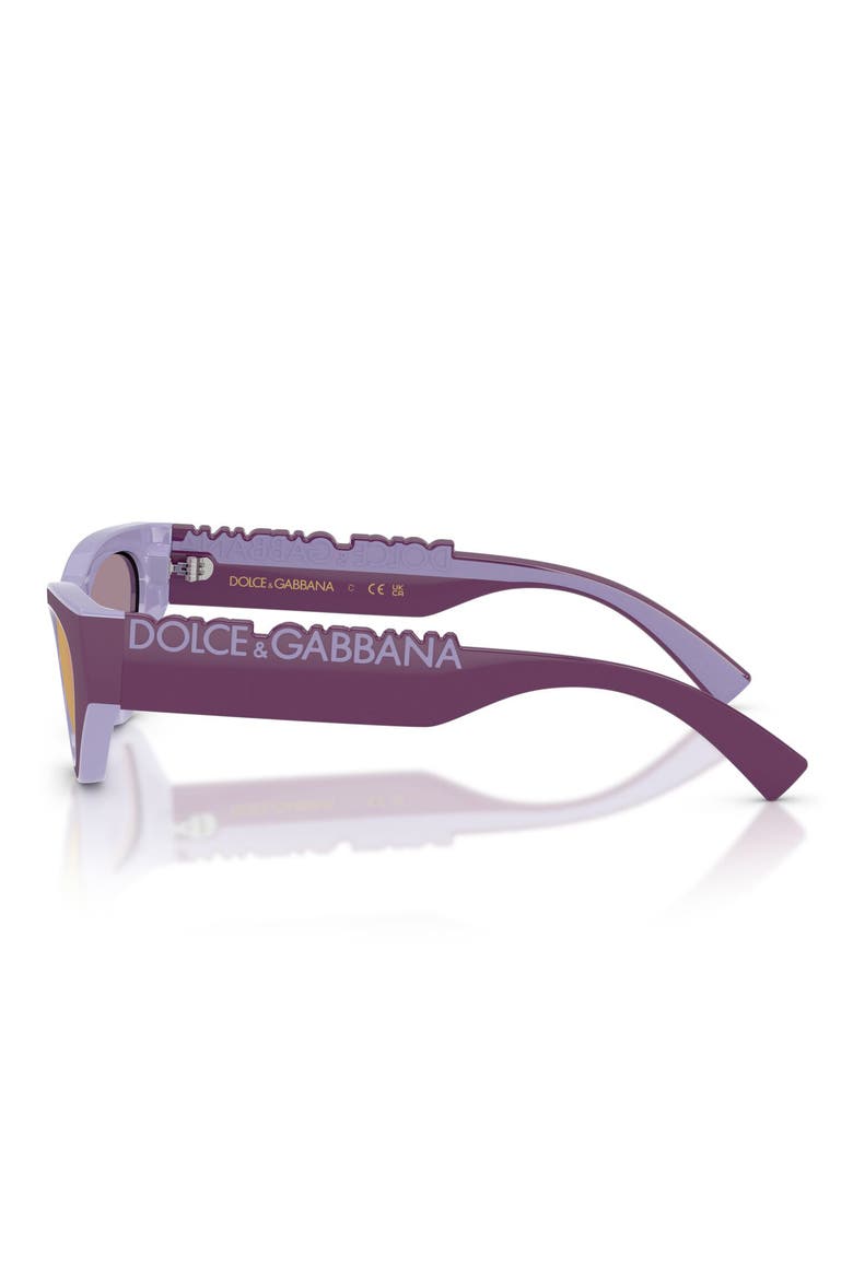 Kids' 47mm Small Cat Eye Sunglasses, Alternate, color, VIOLET RUBBER/ LILLAC / PINK