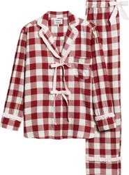 Damson Madder Antonella Gingham Organic Cotton Pajamas
