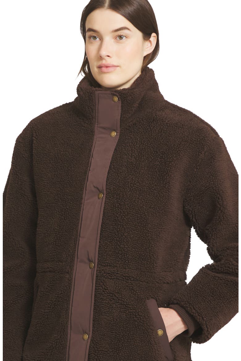 High Pile Fleece Jacket, Alternate, color, CHOCOLATE