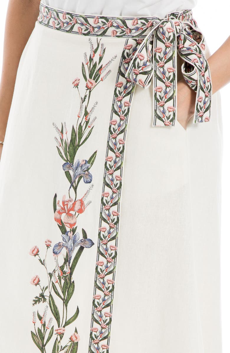 MAX STUDIO Floral Border Wrap Skirt, Alternate, color,