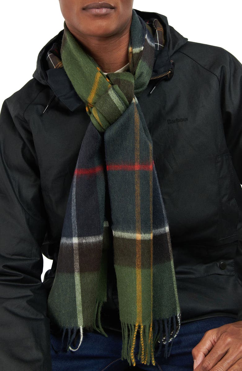 Barbour Carrbridge Tartan Lambswool & Cashmere Scarf, Main, color, 