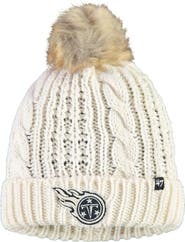 '47 Women's '47 Cream Tennessee Titans Meeko Cuffed Knit Hat With Pom