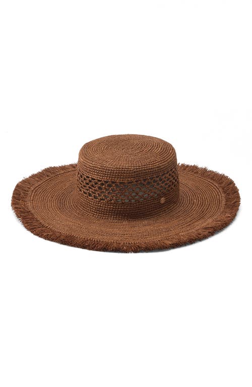 Helen Kaminski Ivy Raffia Boater In Brown