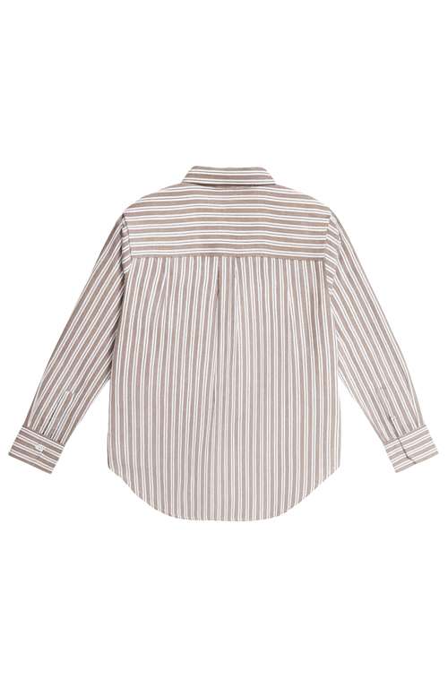 Nelle Atelier The Chacha Petite Button Down Shirt In Brown