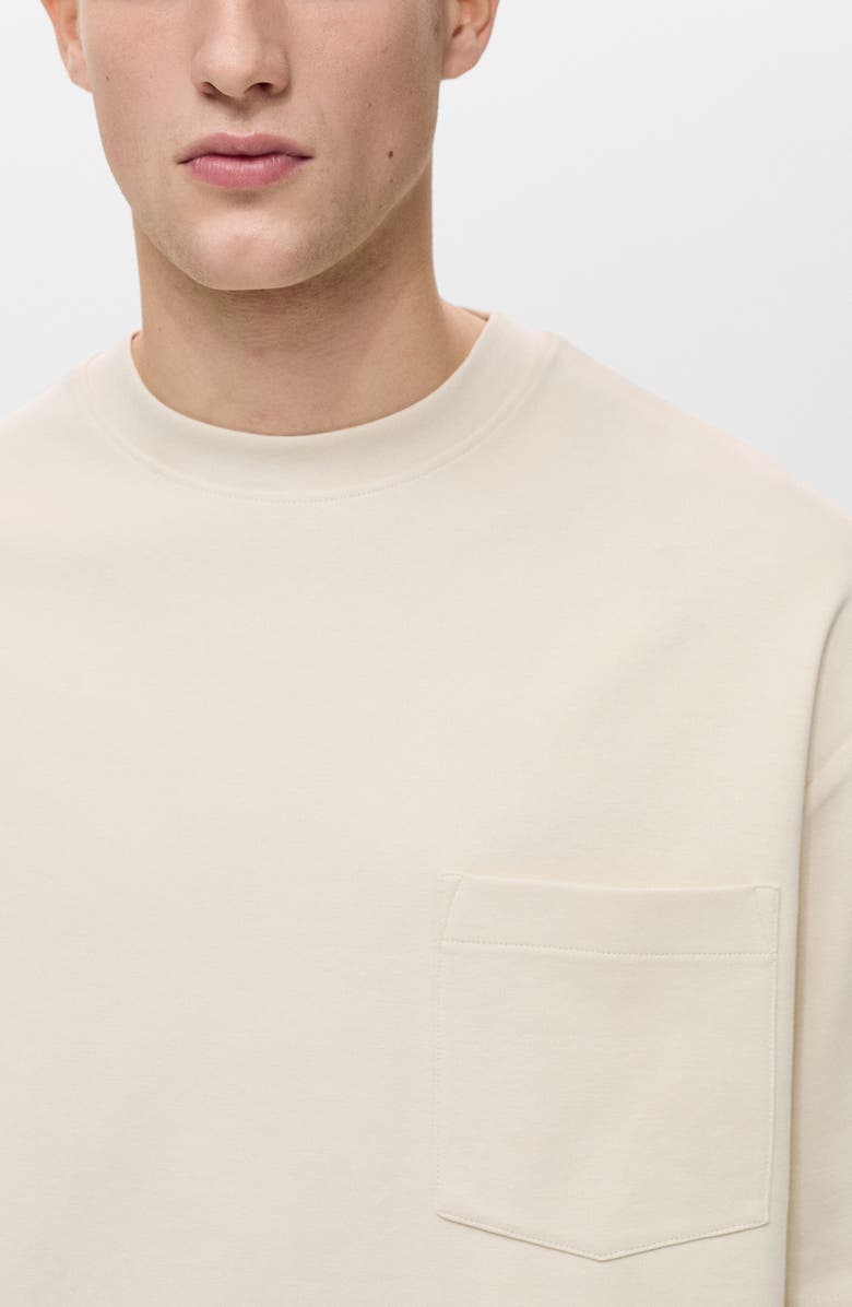 MANGO Oversize Cotton T-Shirt, Alternate, color, Ecru